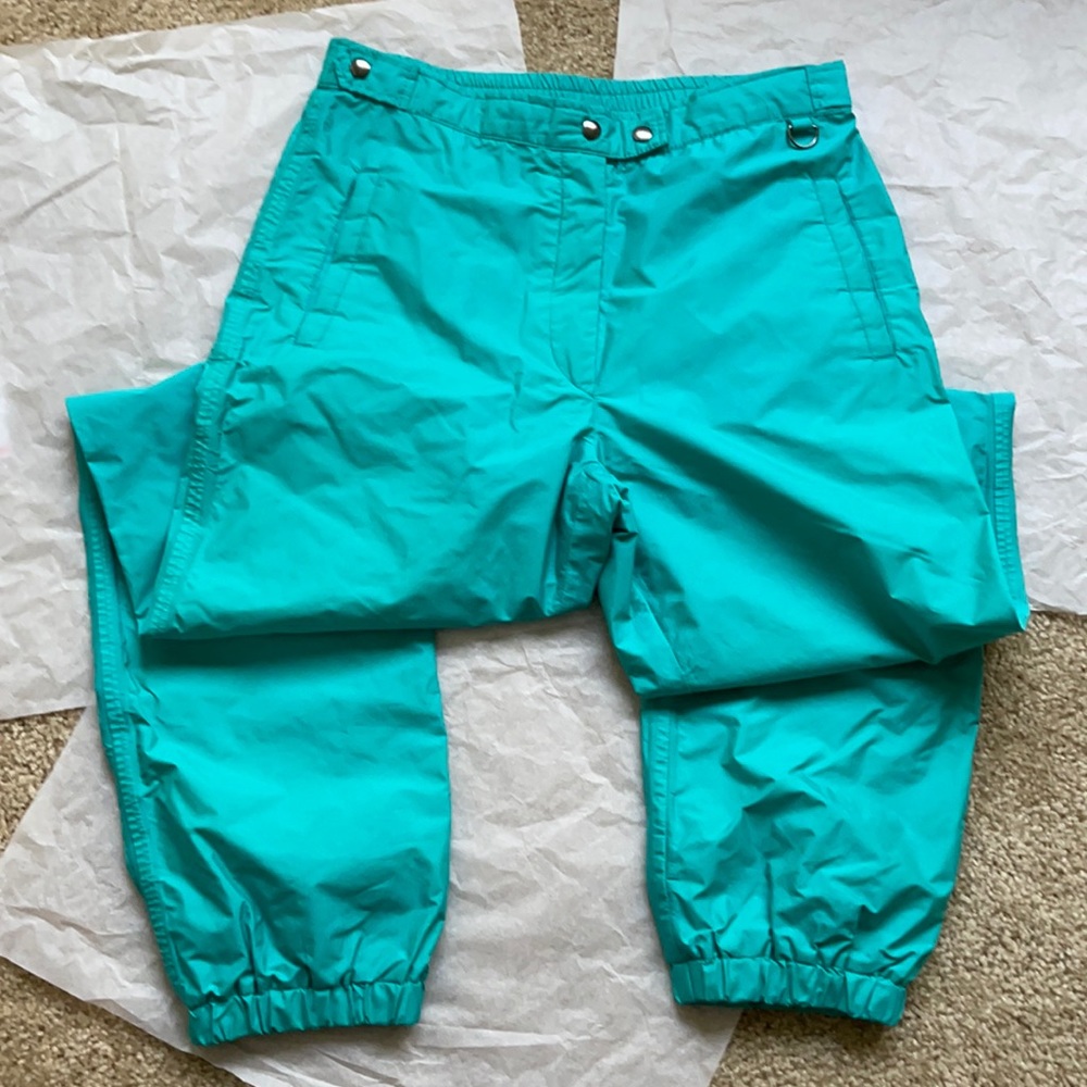 VTG TWN Made in USA turquoise Gore-Tex ski pants L